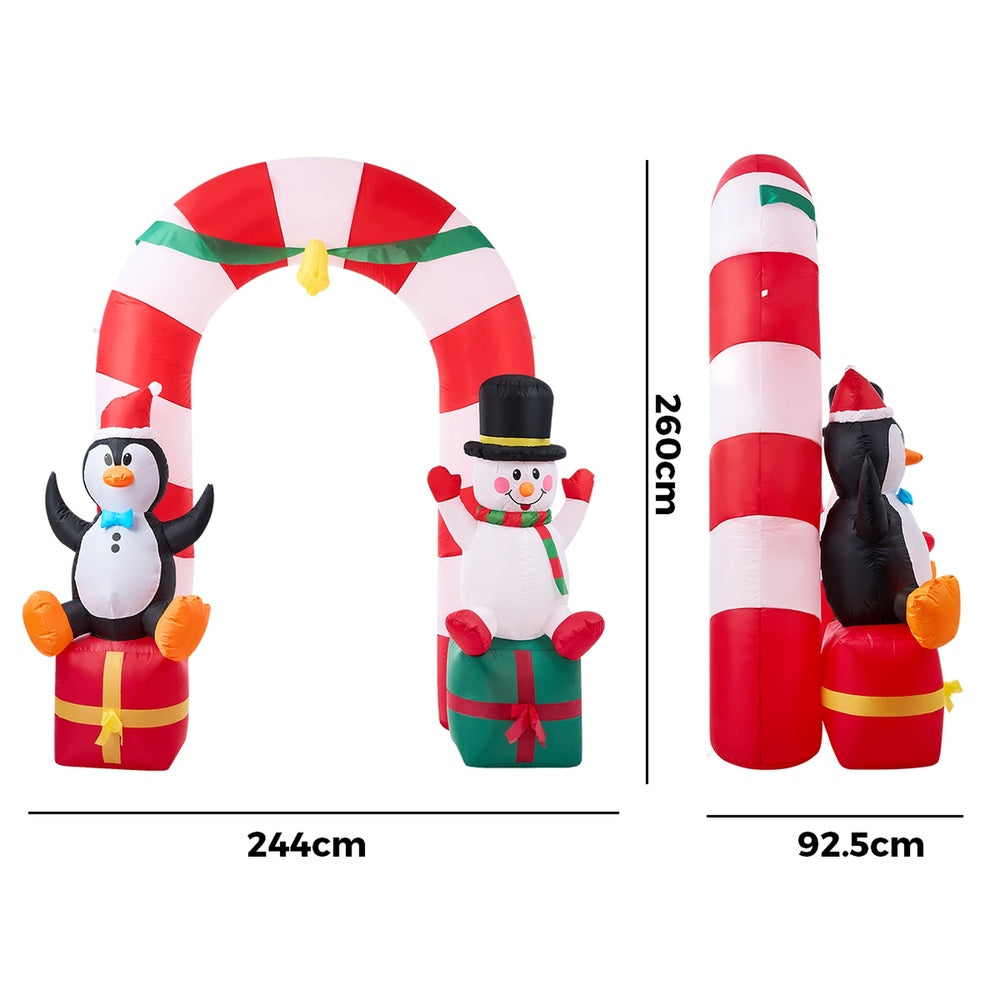 Tinseltown 2.6M Christmas Inflatable Archway with LED Light-Christmas Inflatable-PEROZ Accessories