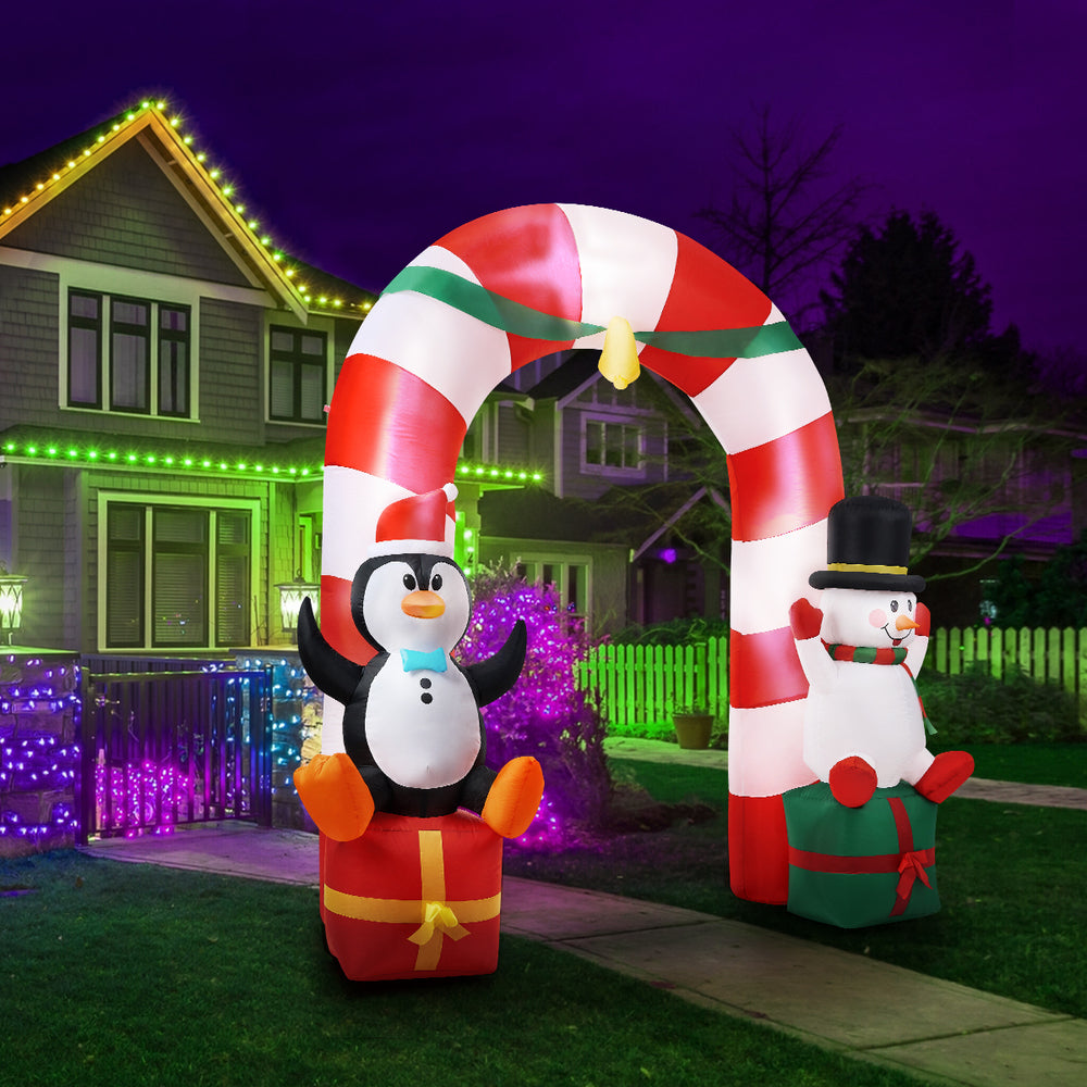 Tinseltown 2.6M Christmas Inflatable Archway with LED Light-Christmas Inflatable-PEROZ Accessories