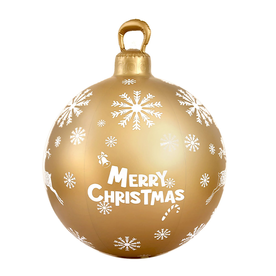 Jingle Jollys Christmas Inflatable Ball Bauble 60cm Outdoor Decoration Gold-Christmas Inflatables-PEROZ Accessories