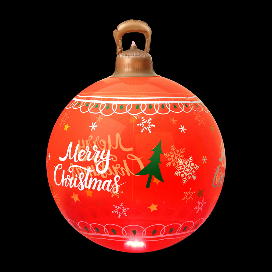 Jingle Jollys Christmas Inflatable Ball 60cm Led Illuminated Xmas Decoration Red-Christmas Inflatables-PEROZ Accessories