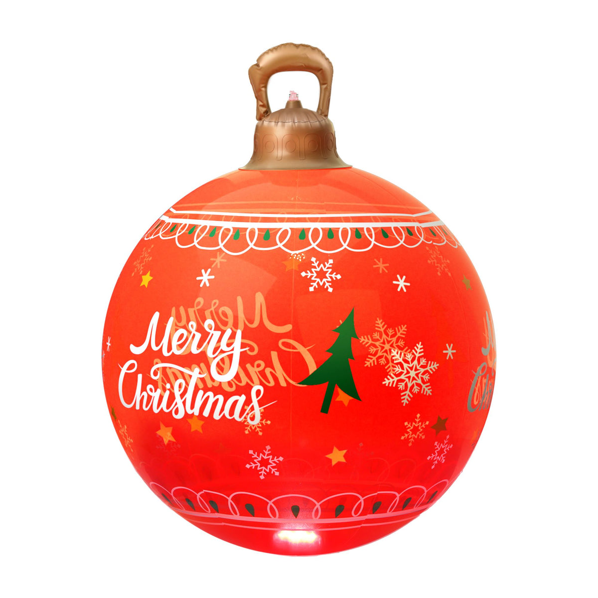 Jingle Jollys Christmas Inflatable Ball 60cm Led Illuminated Xmas Decoration Red-Christmas Inflatables-PEROZ Accessories