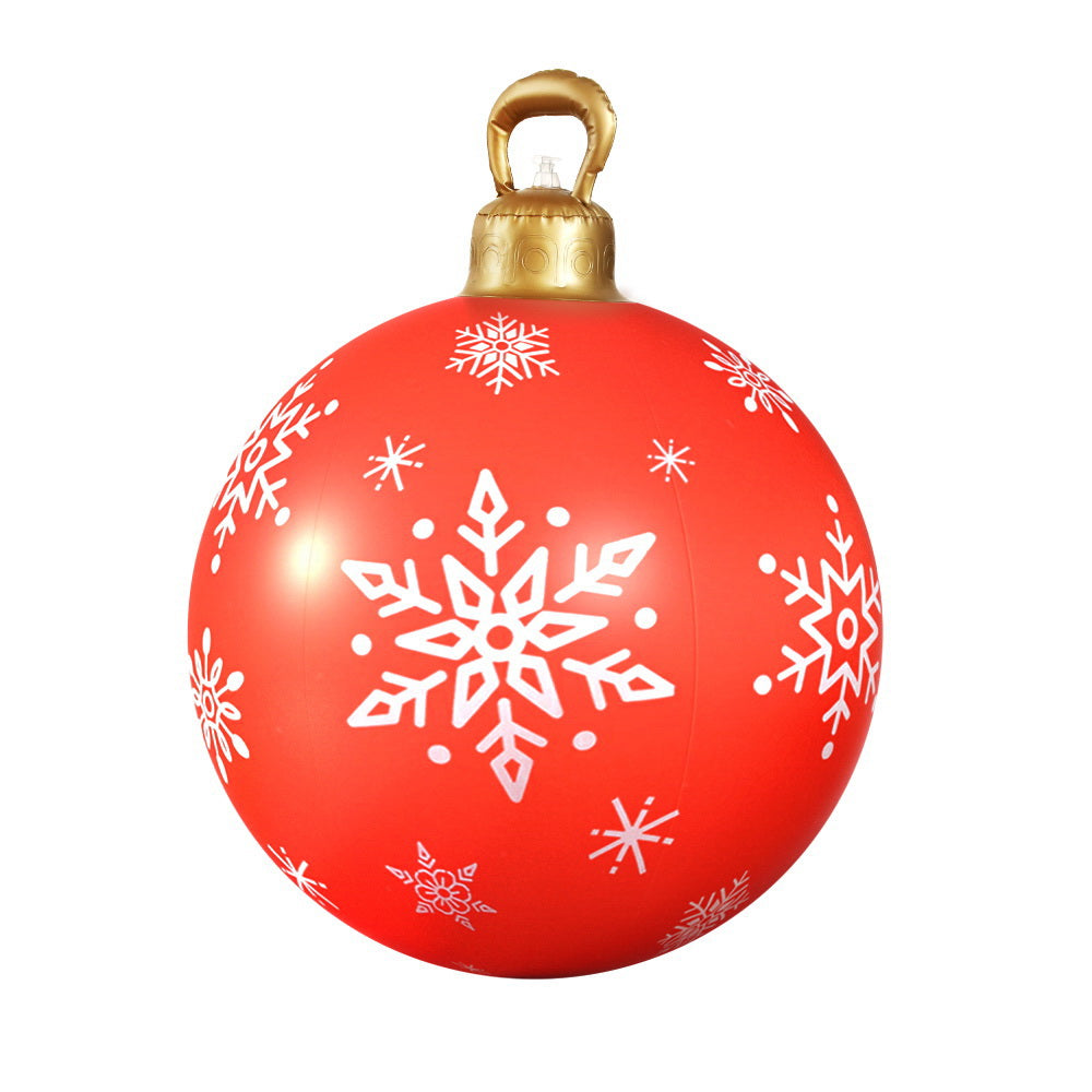 Jingle Jollys Christmas Inflatable Ball Bauble 60cm Outdoor Decoration Red-Occasions &gt; Christmas &gt; Christmas Decorations-PEROZ Accessories