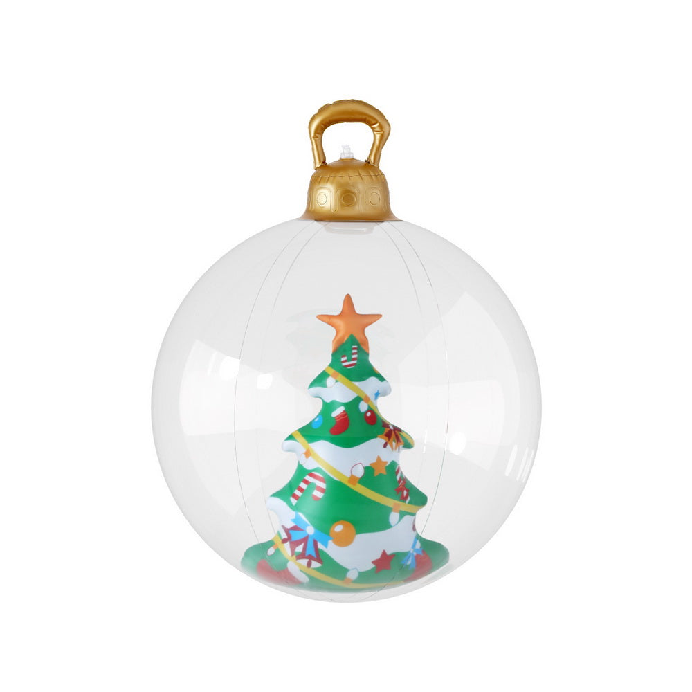 Jingle Jollys Christmas Inflatable Ball 60cm Tree Decoration Giant Bauble Clear-Occasions &gt; Christmas &gt; Christmas Decorations-PEROZ Accessories