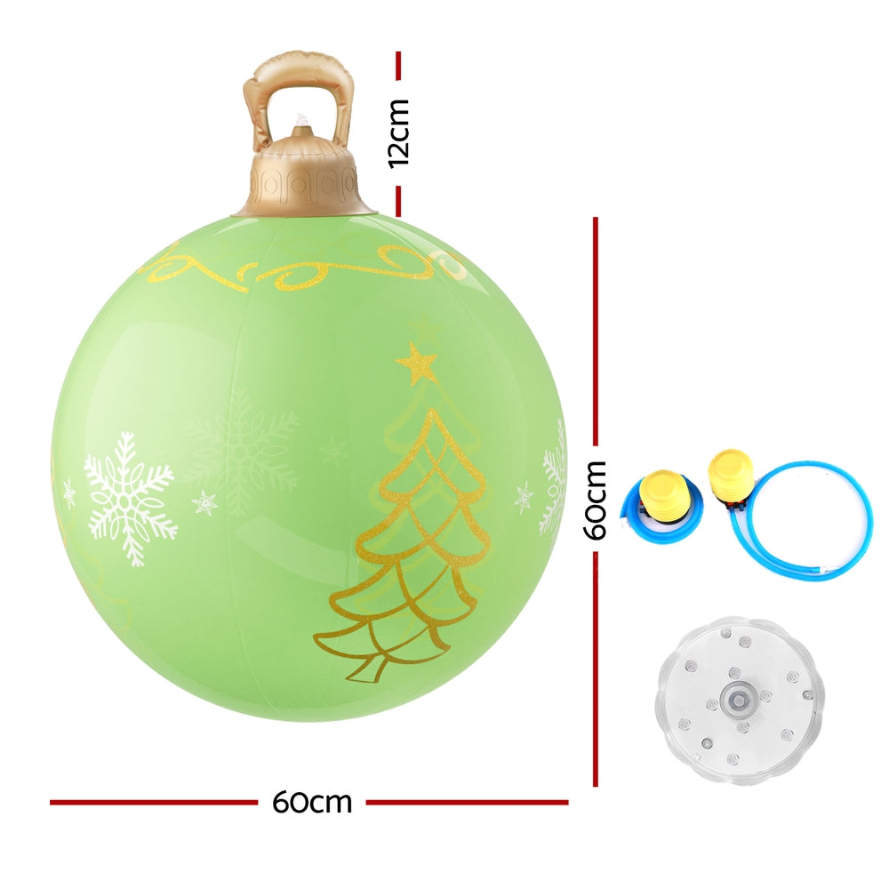 Jingle Jollys Christmas Inflatable Ball 60cm Led Illuminated Xmas Decoration-Occasions &gt; Christmas &gt; Christmas Decorations-PEROZ Accessories