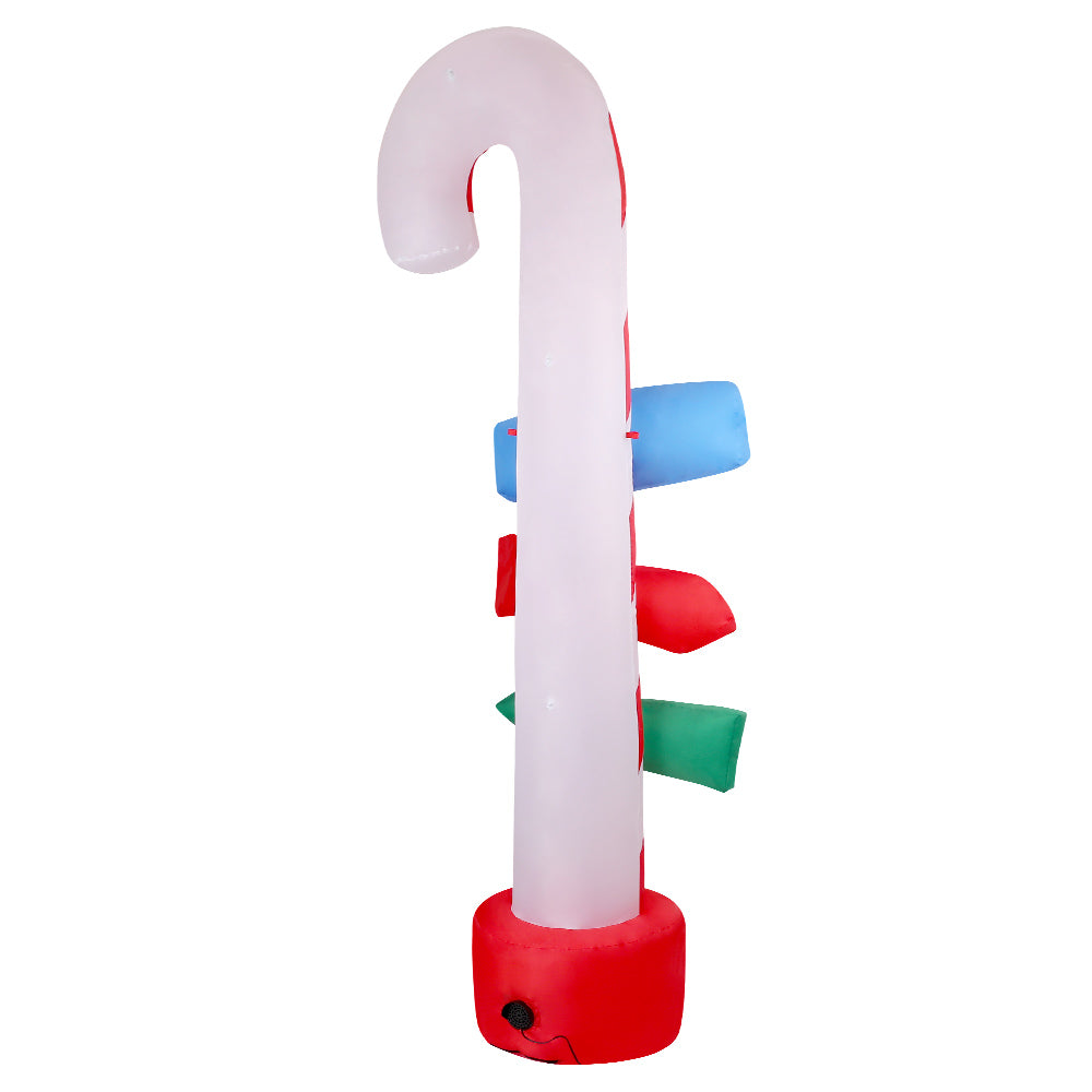 Jingle Jollys Christmas Inflatable Candy Pole 2.4M Illuminated Decorations-Occasions &gt; Christmas &gt; Christmas Decorations-PEROZ Accessories