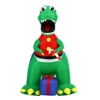 Mazam Christmas Dinosaur Inflatable with LED Lights-Christmas Inflatable-PEROZ Accessories