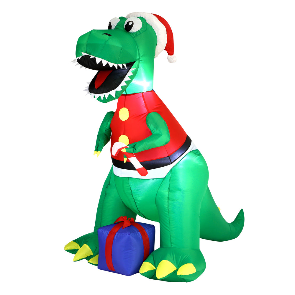 Mazam Christmas Dinosaur Inflatable with LED Lights-Christmas Inflatable-PEROZ Accessories