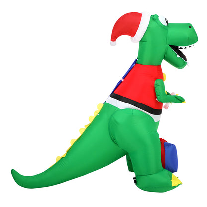 Mazam Christmas Dinosaur Inflatable with LED Lights-Christmas Inflatable-PEROZ Accessories