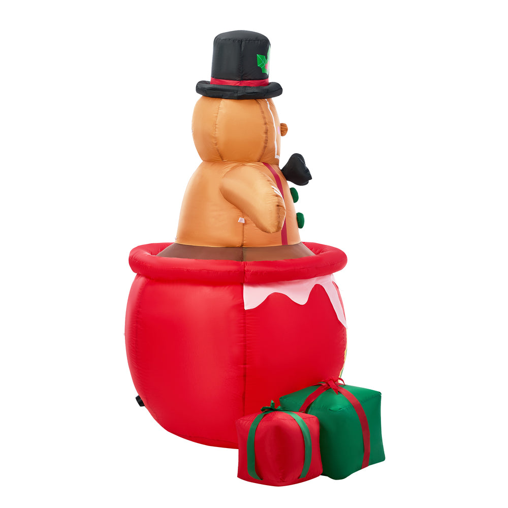 Tinseltown 1.8M Christmas Inflatable Gingerbread Man with LED Lights-Christmas Inflatable-PEROZ Accessories