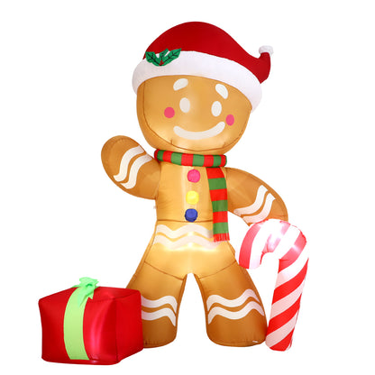 Mazam Christmas Inflatable Gingerbread Man with LED Lights-Christmas Inflatable-PEROZ Accessories
