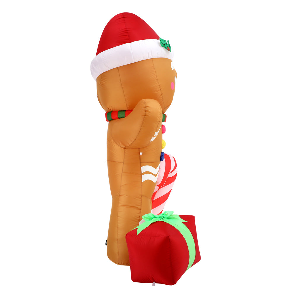 Mazam Christmas Inflatable Gingerbread Man with LED Lights-Christmas Inflatable-PEROZ Accessories