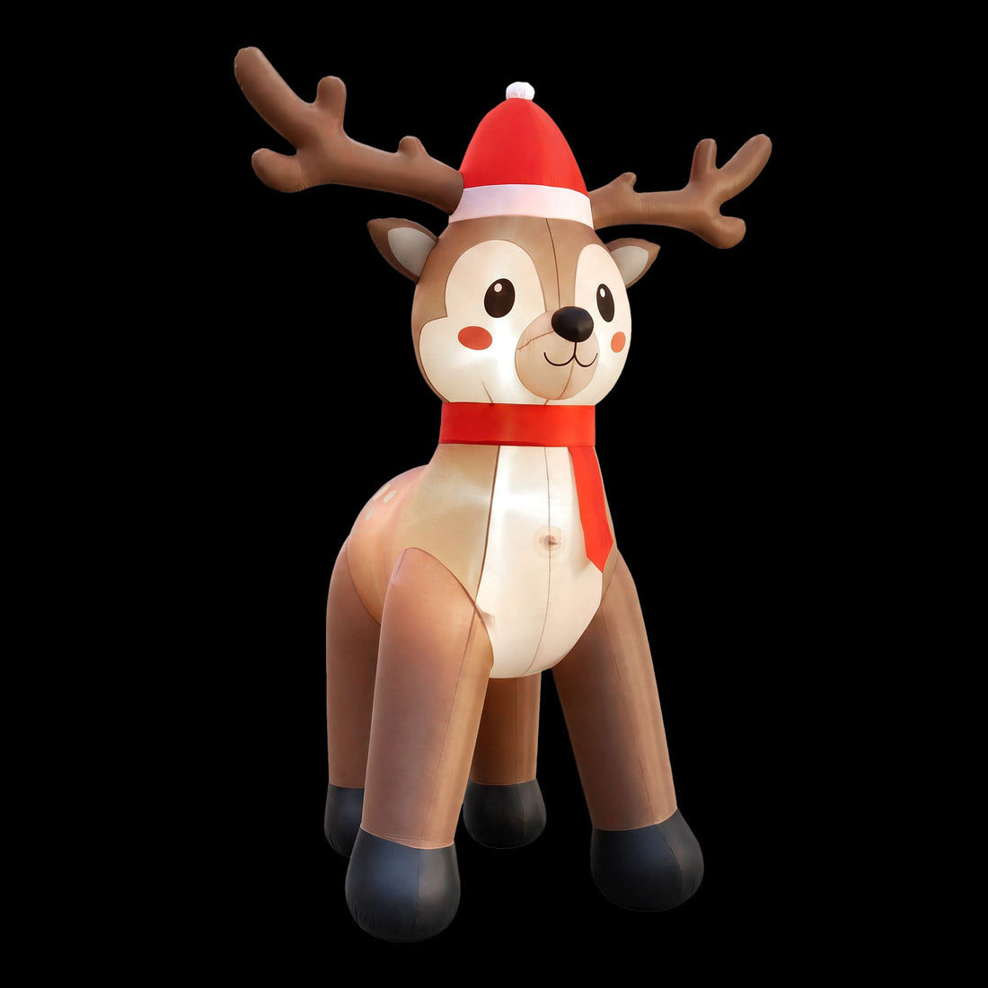 Jingle Jollys Christmas Inflatable Reindeer 2.5M Illuminated Decorations-Occasions > Christmas > Outdoor Decorations &amp; Lights-PEROZ Accessories