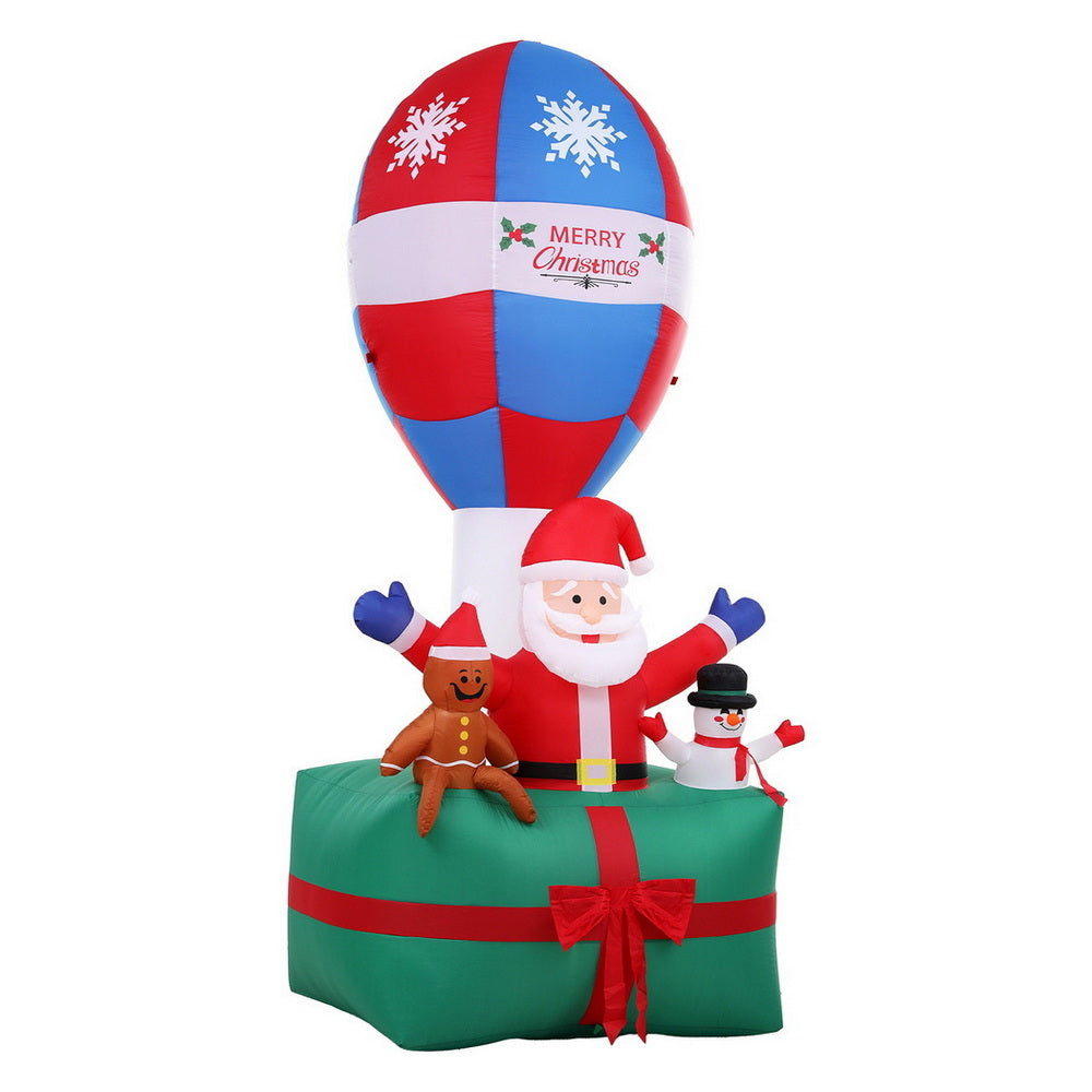 Jingle Jollys Christmas Inflatable Santa in Ballon 2.8M Height LED Decorations Illuminated-Occasions &gt; Christmas &gt; Christmas Clothing-PEROZ Accessories