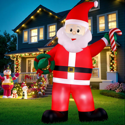 Jingle Jollys Christmas Inflatable Giant Santa 3.8M Height LED Illuminated Decorations-Occasions &gt; Costumes &gt; Costumes &amp; Accessories-PEROZ Accessories