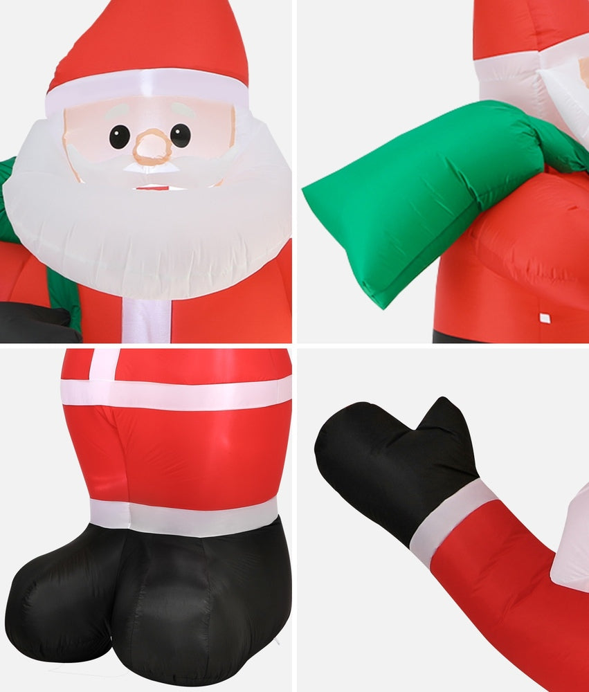 Mazam Christmas Santa Claus Inflatable with LED Lights-Christmas Inflatable-PEROZ Accessories