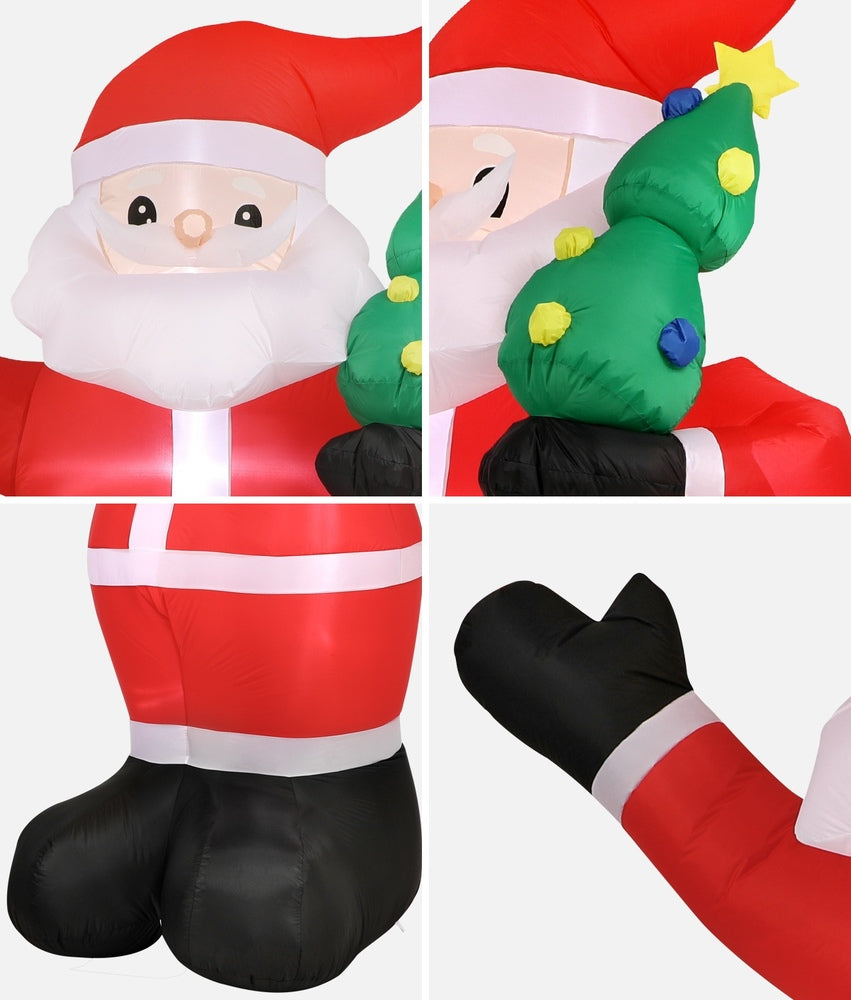 Mazam Christmas Inflatable Santa Claus with LED Lights 360cm-Christmas Inflatable-PEROZ Accessories