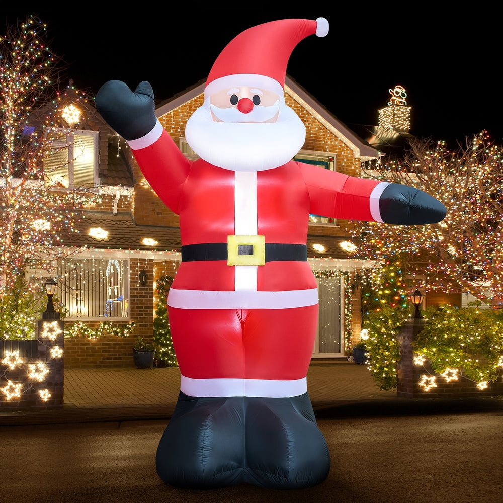 Tinseltown Christmas Inflatable 5M Santa Claus with LED Light-Christmas Inflatable-PEROZ Accessories