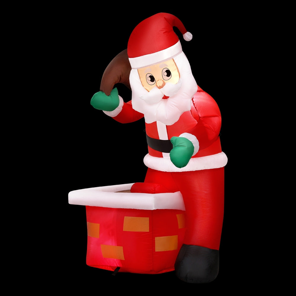 Jingle Jollys Christmas Inflatable Santa Illuminated Decorations-Occasions &gt; Christmas &gt; Christmas Decorations-PEROZ Accessories