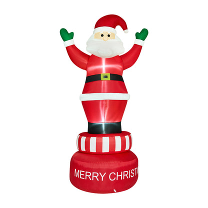 Tinseltown 2.4M Christmas Inflatable Spinning Santa Claus with LED Light-Christmas Inflatable-PEROZ Accessories