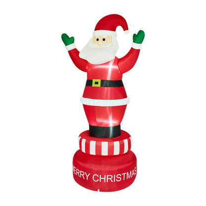 Tinseltown 2.4M Christmas Inflatable Spinning Santa Claus with LED Light-Christmas Inflatable-PEROZ Accessories
