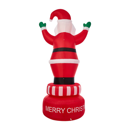 Tinseltown 2.4M Christmas Inflatable Spinning Santa Claus with LED Light-Christmas Inflatable-PEROZ Accessories