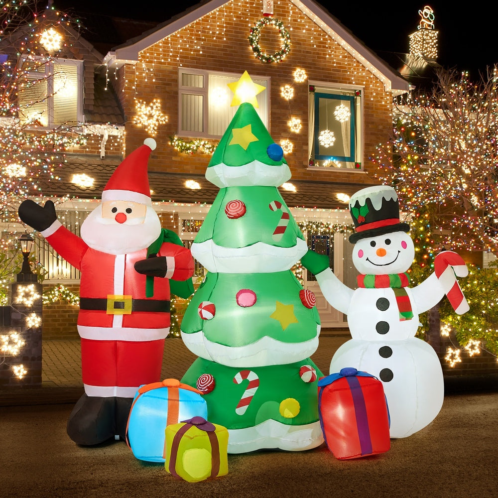 Tinseltown 2.4M Set of 3 Christmas Inflatable with LED Light-Christmas Inflatable-PEROZ Accessories