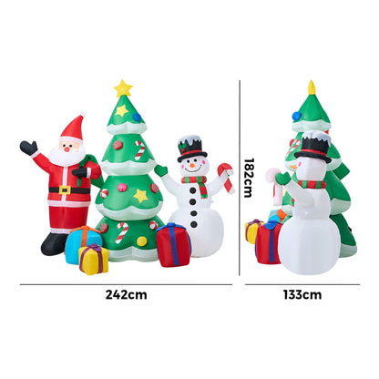 Tinseltown 2.4M Set of 3 Christmas Inflatable with LED Light-Christmas Inflatable-PEROZ Accessories