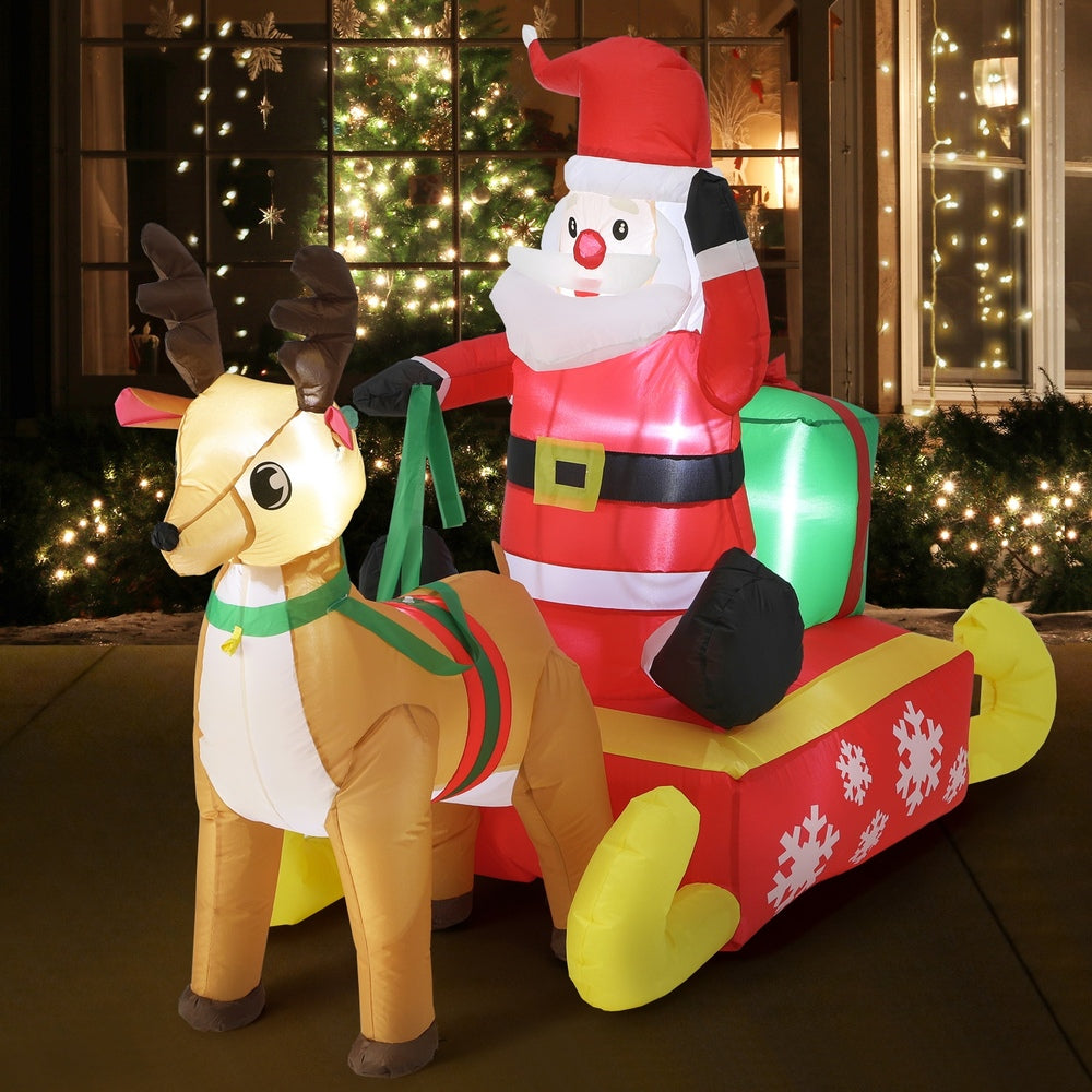 Mazam Christmas Santa Claus with Sleighride Inflatable-Christmas Inflatable-PEROZ Accessories