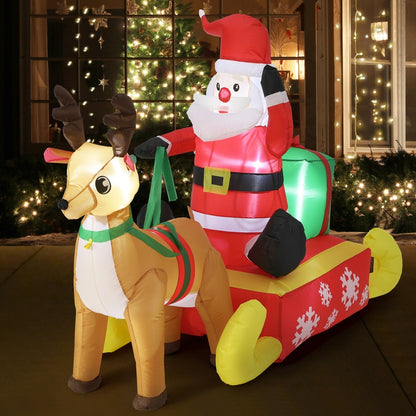 Mazam Christmas Santa Claus with Sleighride Inflatable-Christmas Inflatable-PEROZ Accessories