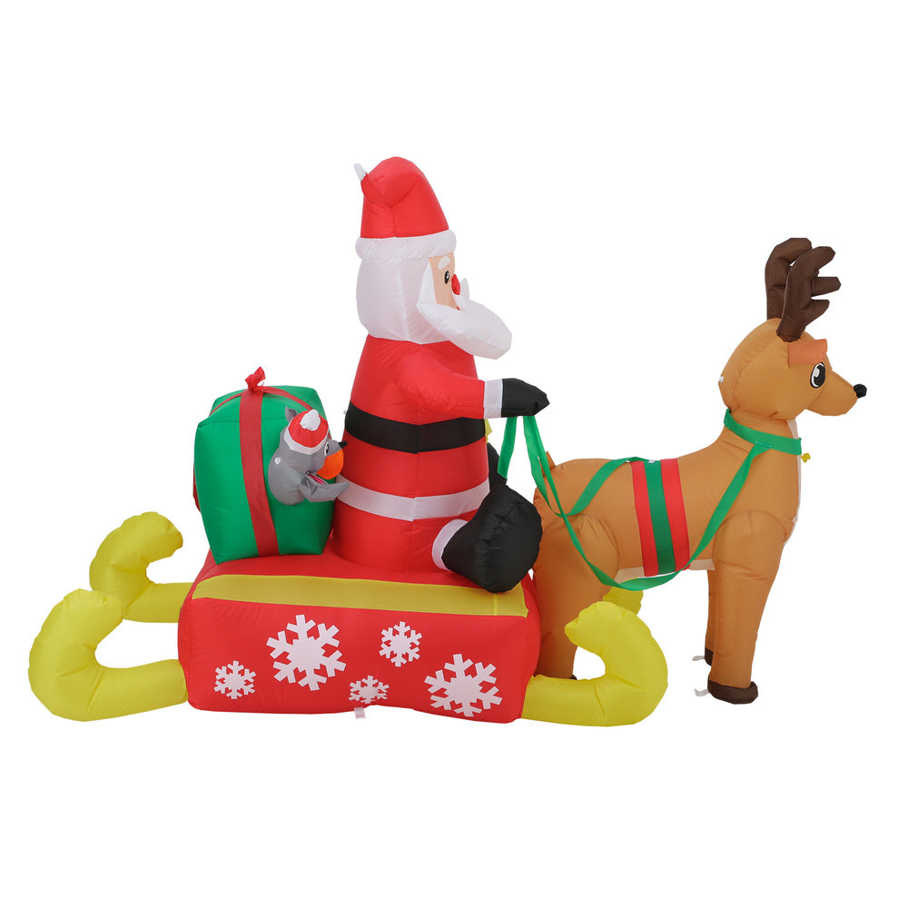 Mazam Christmas Santa Claus with Sleighride Inflatable-Christmas Inflatable-PEROZ Accessories