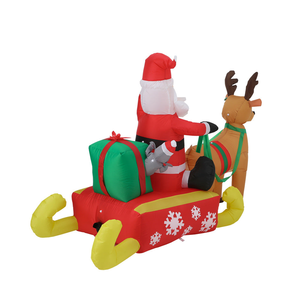Mazam Christmas Santa Claus with Sleighride Inflatable-Christmas Inflatable-PEROZ Accessories