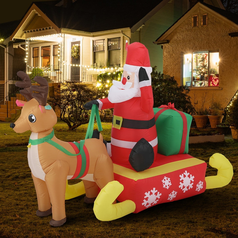 Mazam Christmas Santa Claus with Sleighride Inflatable-Christmas Inflatable-PEROZ Accessories