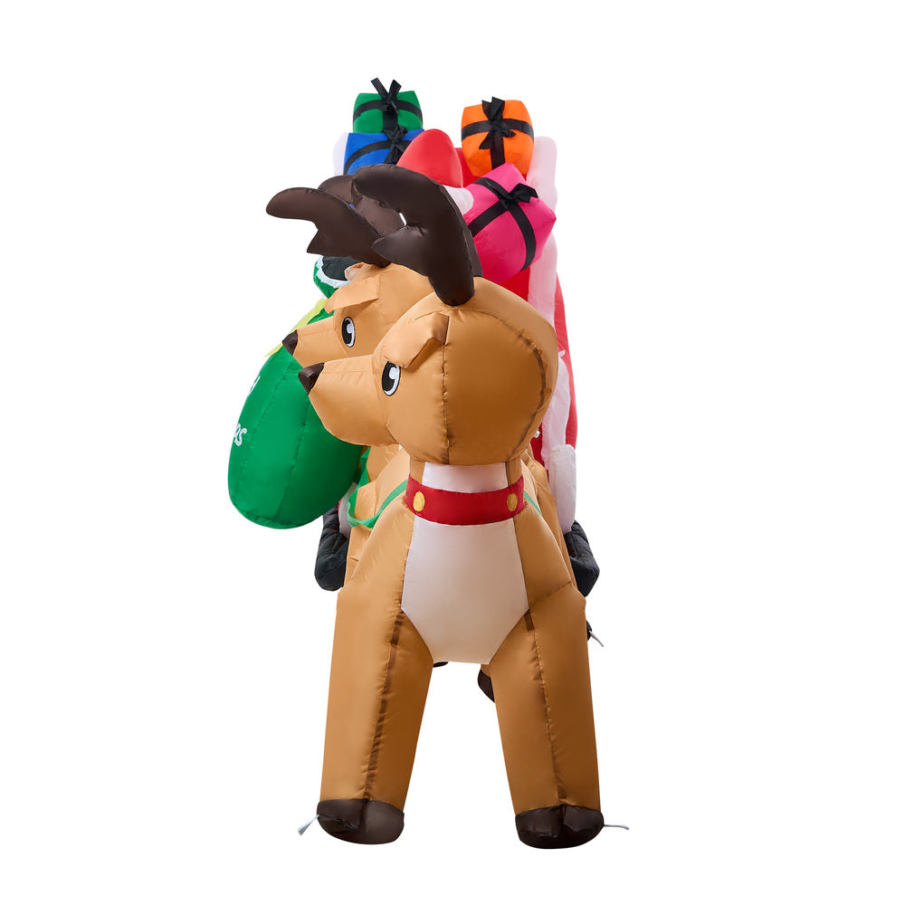 Tinseltown 3M Christmas Inflatable Santa Claus Sleigh Reindeers LED-Christmas Inflatable-PEROZ Accessories