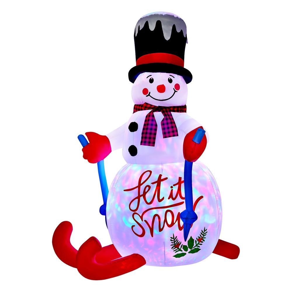 Tinseltown 1.8M Christmas Inflatable Snowman with LED Light-Christmas Inflatable-PEROZ Accessories