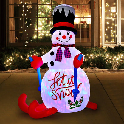 Tinseltown 1.8M Christmas Inflatable Snowman with LED Light-Christmas Inflatable-PEROZ Accessories