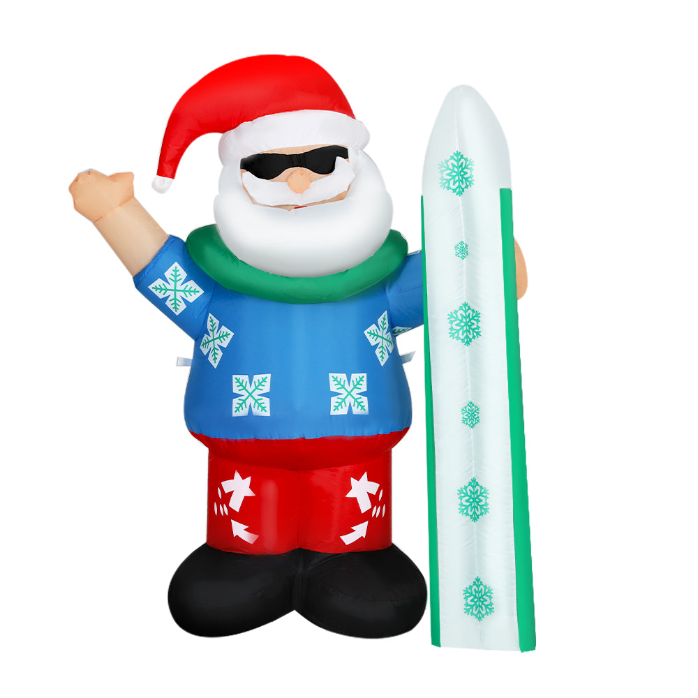 Jingle Jollys Christmas Inflatable Santa 1.6M Illuminated Decorations-Occasions &gt; Christmas &gt; Christmas Decorations-PEROZ Accessories