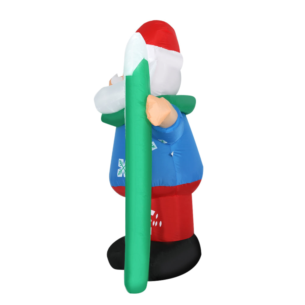 Jingle Jollys Christmas Inflatable Santa 1.6M Illuminated Decorations-Occasions &gt; Christmas &gt; Christmas Decorations-PEROZ Accessories