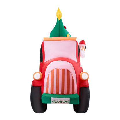 Tinseltown 2.2M Christmas Inflatable Santa Truck with LED Lights-Christmas Inflatable-PEROZ Accessories