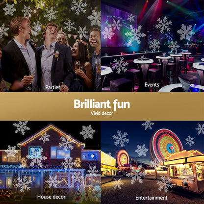 Jingle Jollys Christmas Lights Laser Light Snowflake Projector Indoor Outdoor-Occasions &gt; Christmas &gt; Outdoor Decorations &amp; Lights-PEROZ Accessories