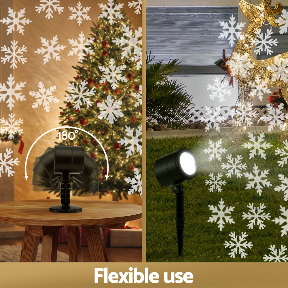 Jingle Jollys Christmas Lights Laser Light Snowflake Projector Indoor Outdoor-Occasions &gt; Christmas &gt; Outdoor Decorations &amp; Lights-PEROZ Accessories