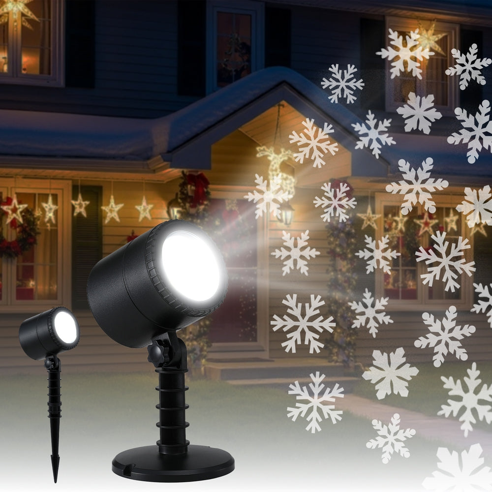 Jingle Jollys Christmas Lights Laser Light Snowflake Projector Indoor Outdoor-Occasions &gt; Christmas &gt; Outdoor Decorations &amp; Lights-PEROZ Accessories