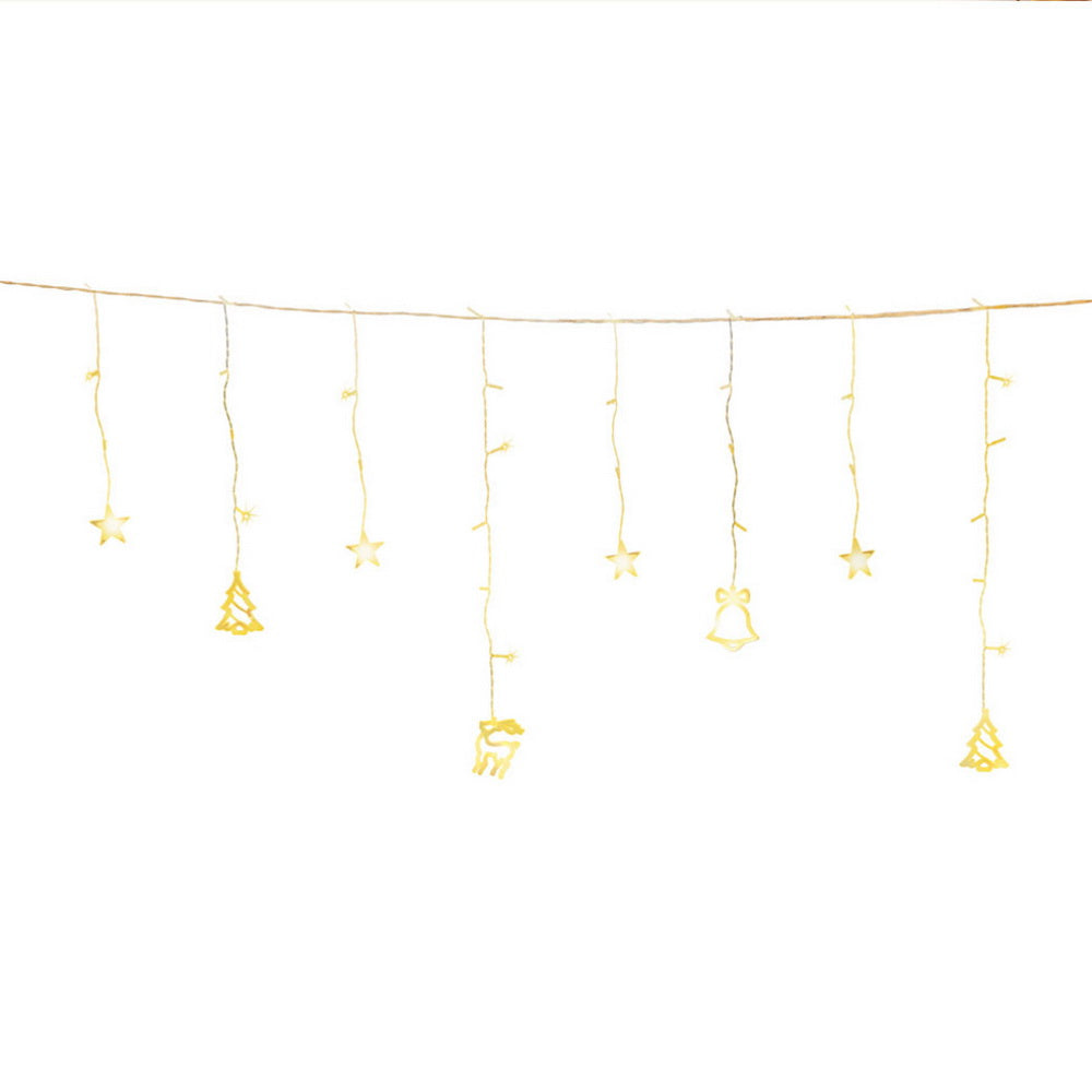 Jingle Jollys 3M Christmas Icicle Lights String Lights 138 LED Warm White-Occasions &gt; Christmas &gt; Outdoor Decorations &amp; Lights-PEROZ Accessories