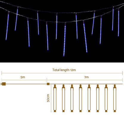 Jingle Jollys 7M Christmas Lights Shower Light 288 LED Icicle Falling Metor-Occasions &gt; Christmas &gt; Outdoor Decorations &amp; Lights-PEROZ Accessories