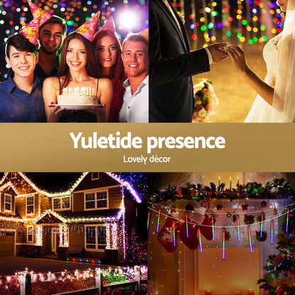 Jingle Jollys 7M Christmas Lights Shower Light 288 LED Icicle Falling Metor-Occasions &gt; Christmas &gt; Outdoor Decorations &amp; Lights-PEROZ Accessories