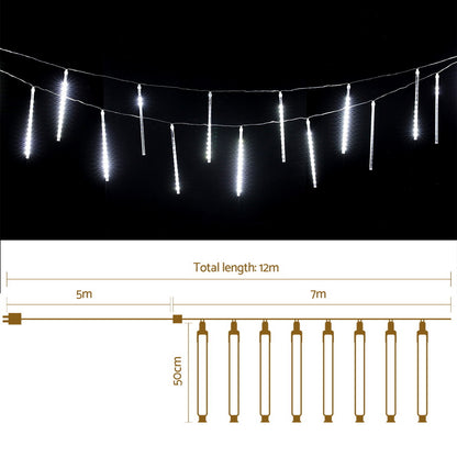 Jingle Jollys 7M Christmas Lights Shower Light 288 LED Icicle Falling Metor-Occasions &gt; Christmas &gt; Outdoor Decorations &amp; Lights-PEROZ Accessories