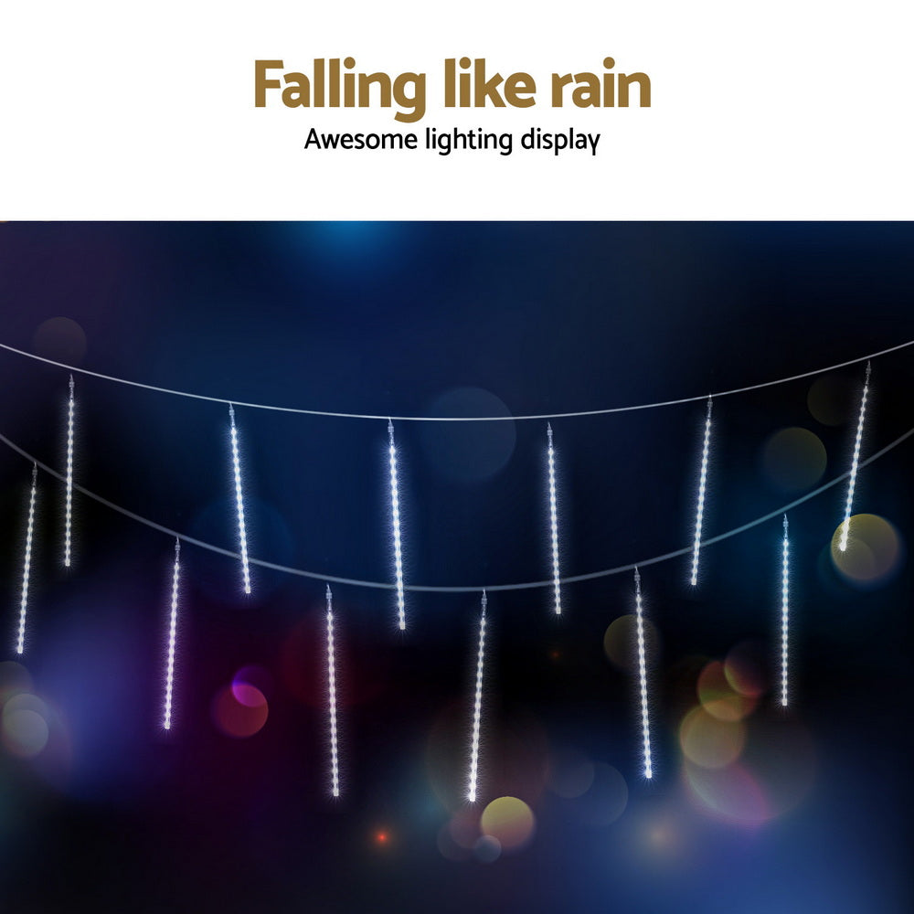 Jingle Jollys 7M Christmas Lights Shower Light 288 LED Icicle Falling Metor-Occasions &gt; Christmas &gt; Outdoor Decorations &amp; Lights-PEROZ Accessories