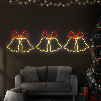 Tinseltown Christmas Light 3PCS Jingle Bell Set LED Motif Lights-Christmas Light-PEROZ Accessories