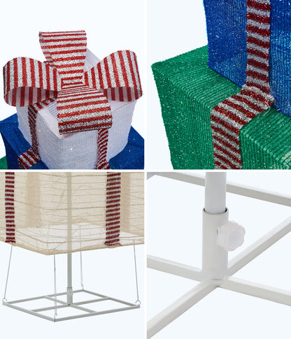 Tinseltown 3D Christmas Light LED 142cm Gift Xmas Boxes 8 Effects-Christmas Light-PEROZ Accessories