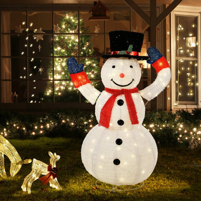 Tinseltown 3D Christmas Snowman Light LED 127cm Xmas Festive Display-Christmas Light-PEROZ Accessories