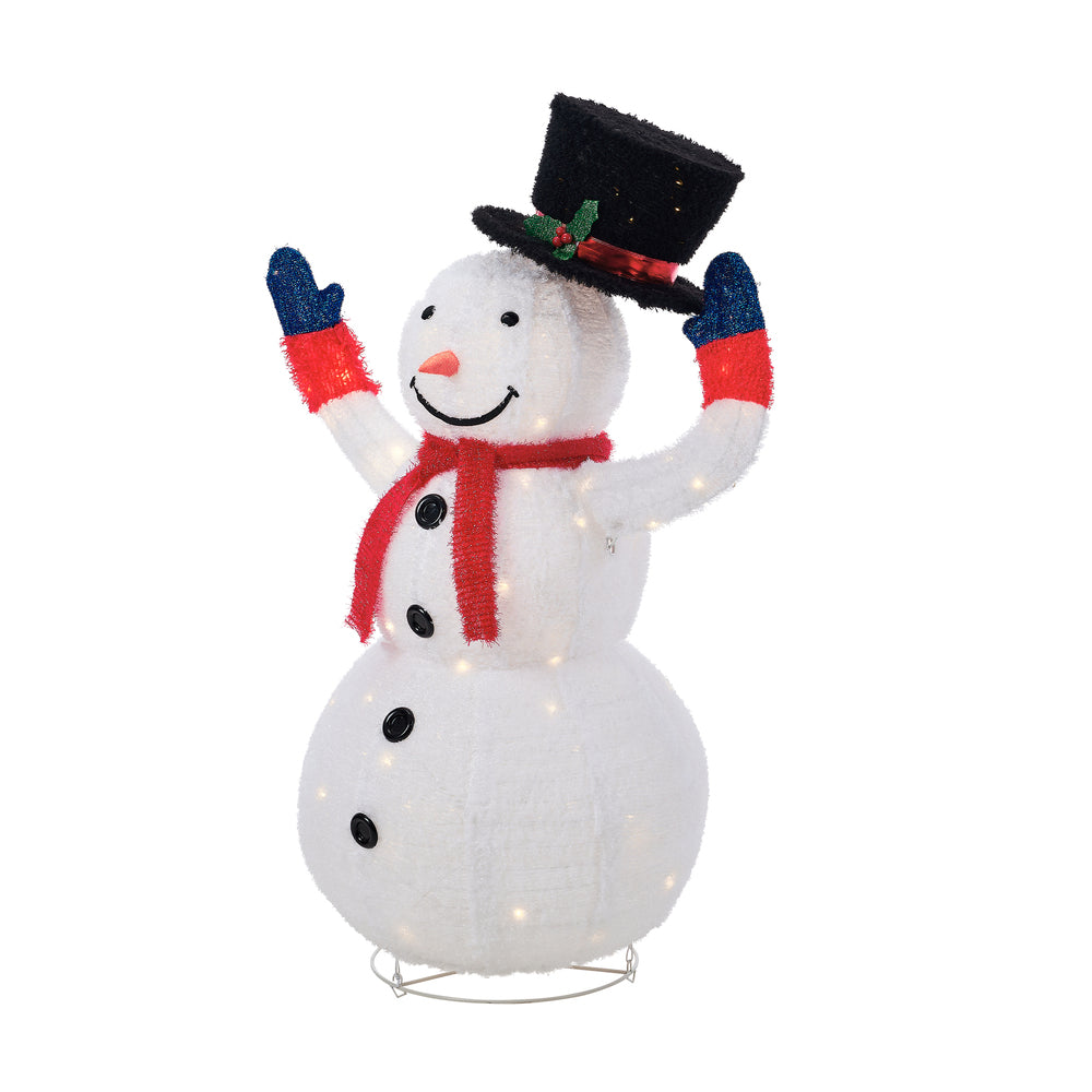 Tinseltown 3D Christmas Snowman Light LED 127cm Xmas Festive Display-Christmas Light-PEROZ Accessories